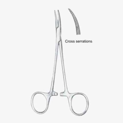 Hemostatic Forceps BJ Curved Cross Serrations