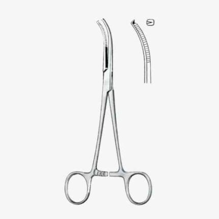 Mikulicz Peritoneal Clamp Forceps BJ Lateral Curved